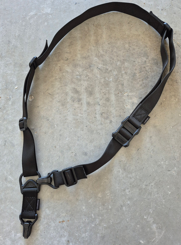 GS-012 Operator Rifle Sling – 1.25-inch nylon webbing sling with quick-adjust slider and low-profile locking hardware for versatile firearm carry